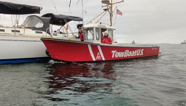 (R to L) U.S. Coast Guard-licensed captain Rebecca Close and deckhand Christa Goddard of TowBoatUS Port Angeles. 